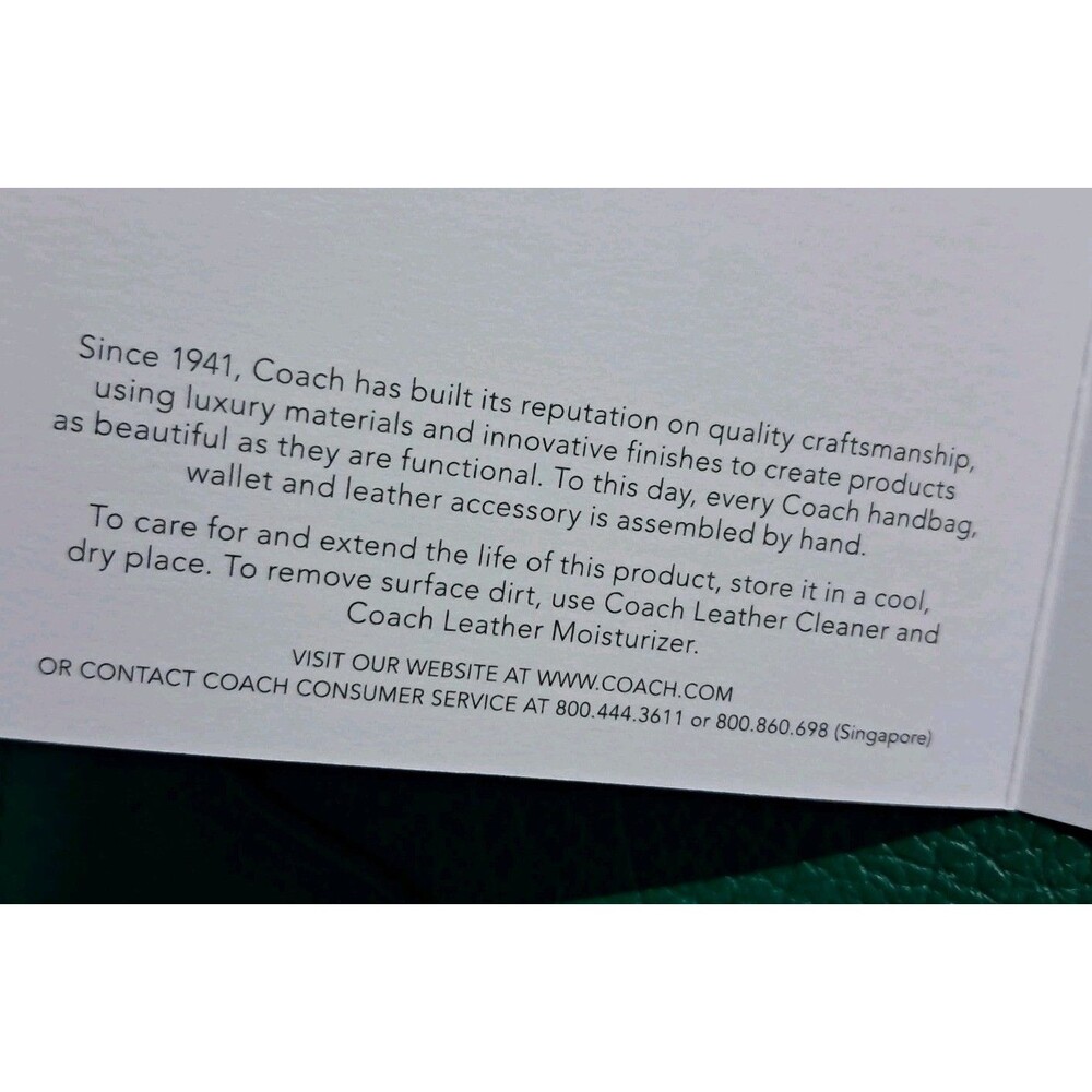 Coach Green Leather Wallet with Silver Hardware - Picture 13 of 16